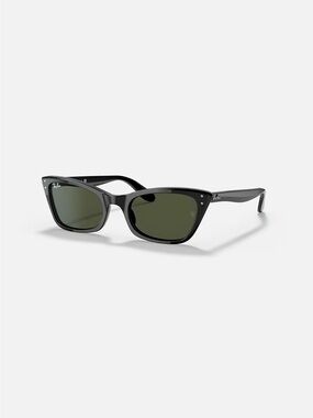 Ray-Ban Black Lady Burbank Sunglasses with Dark Green Lenses